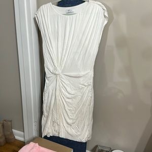 Bailey Ruched Side White Dress Size Small